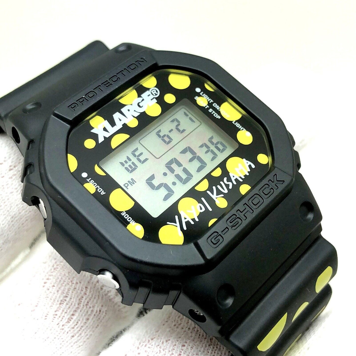 Casio Watch XLARGE YAYOI KUSAMA × G-SHOCK Quartz DW-5600VT Used in Japan