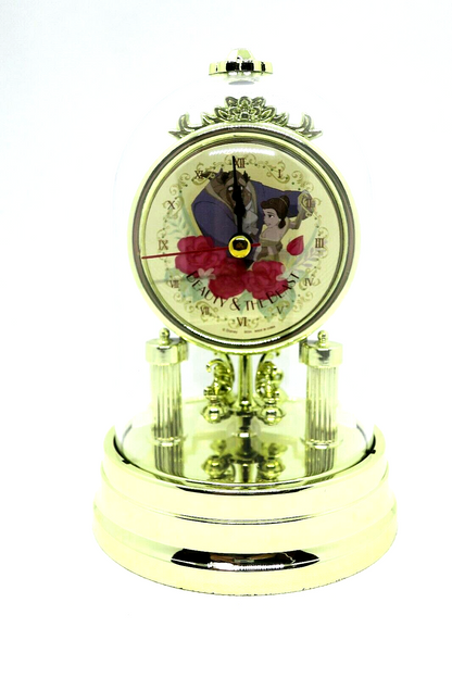 Disney Princess Premium Swing Dome Clock Gold Operation confirmed Used in Japan