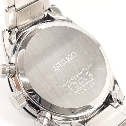 Seiko Watch Chronograph Spirit Solar Analog Black V172-0AP0 Used in Japan