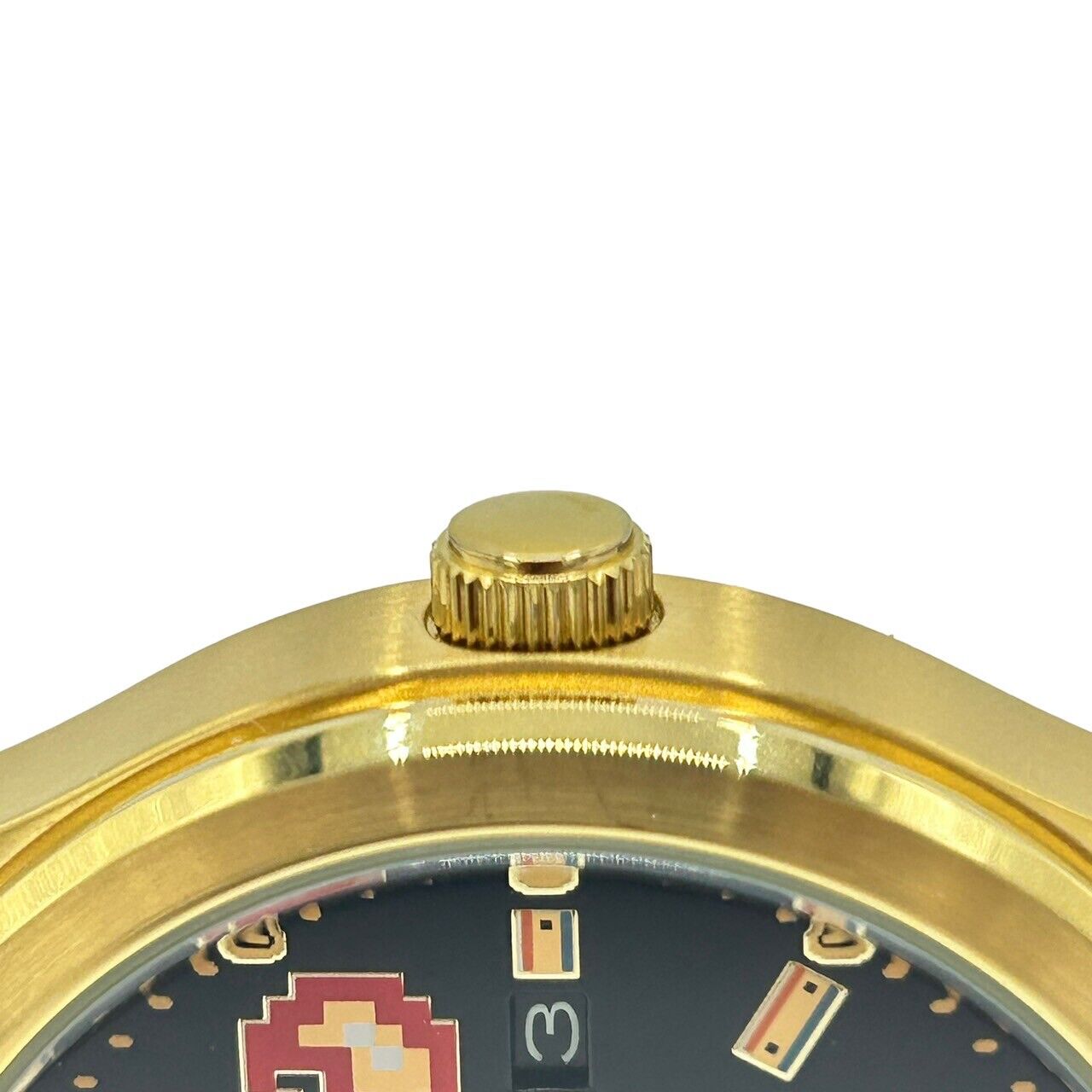 Seiko Watch ALBA Super Mario Automatic Black Dial ACCA701 Used in Japan