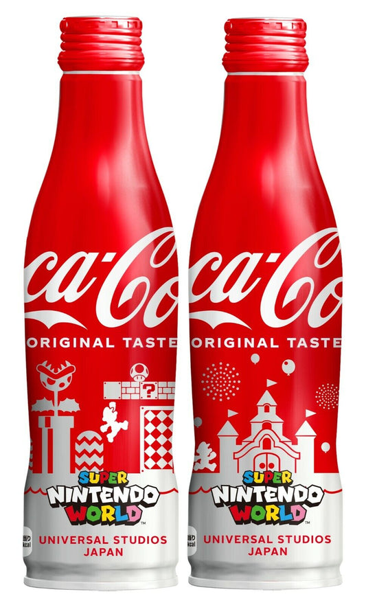 Coke Super Nintendo World Japan Limited cola empty bottles 4-piece set USJ