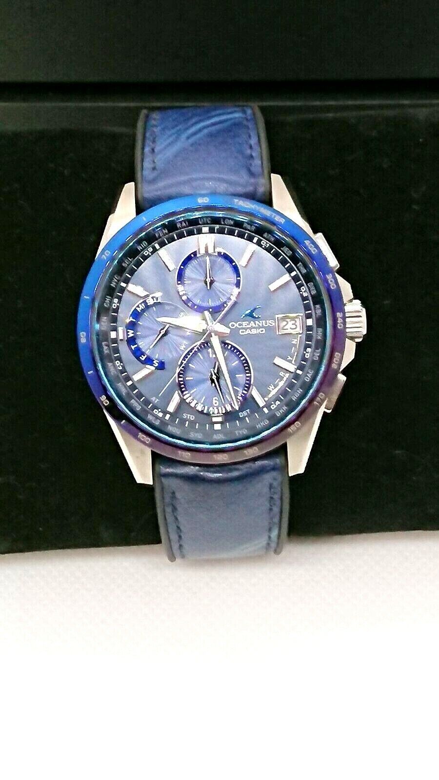 Mint CASIO Oceanus Japan Indigo Men's Watch Solar World Limited Edition 1000 JPN