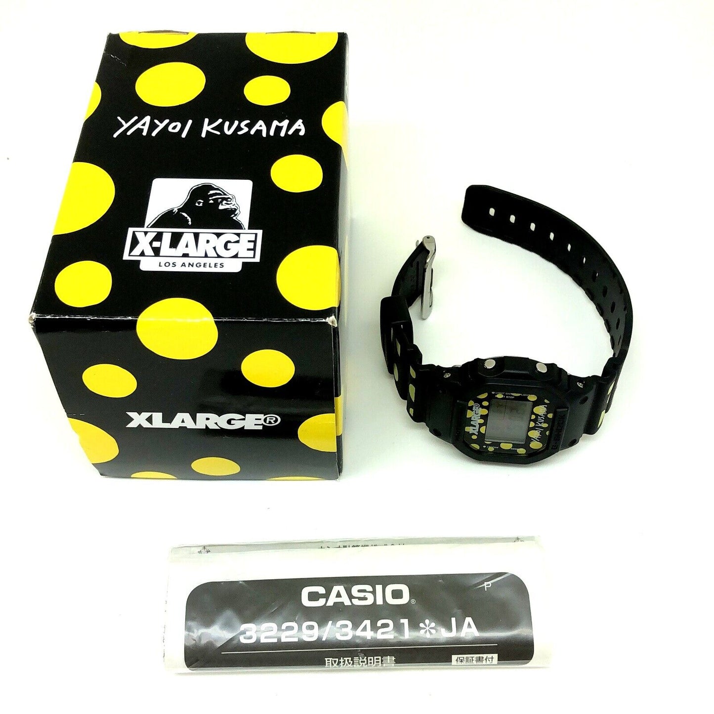 Casio Watch XLARGE YAYOI KUSAMA × G-SHOCK Quartz DW-5600VT Used in Japan