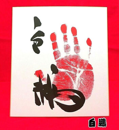 Japan Sumo Wrestler Handprint colored paper Made in Japan Free Shipping