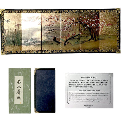 Mini folding screen folding screen Japanese masterpieces From Kyoto Japan
