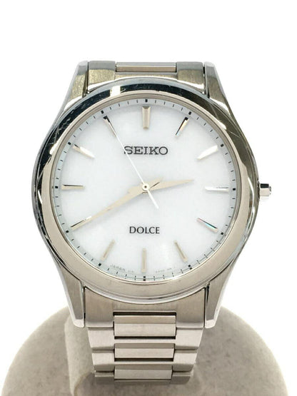 Seiko Watch Dolce Solar Analog Stainless Steel V131-0AE0 w/box Used in Japan