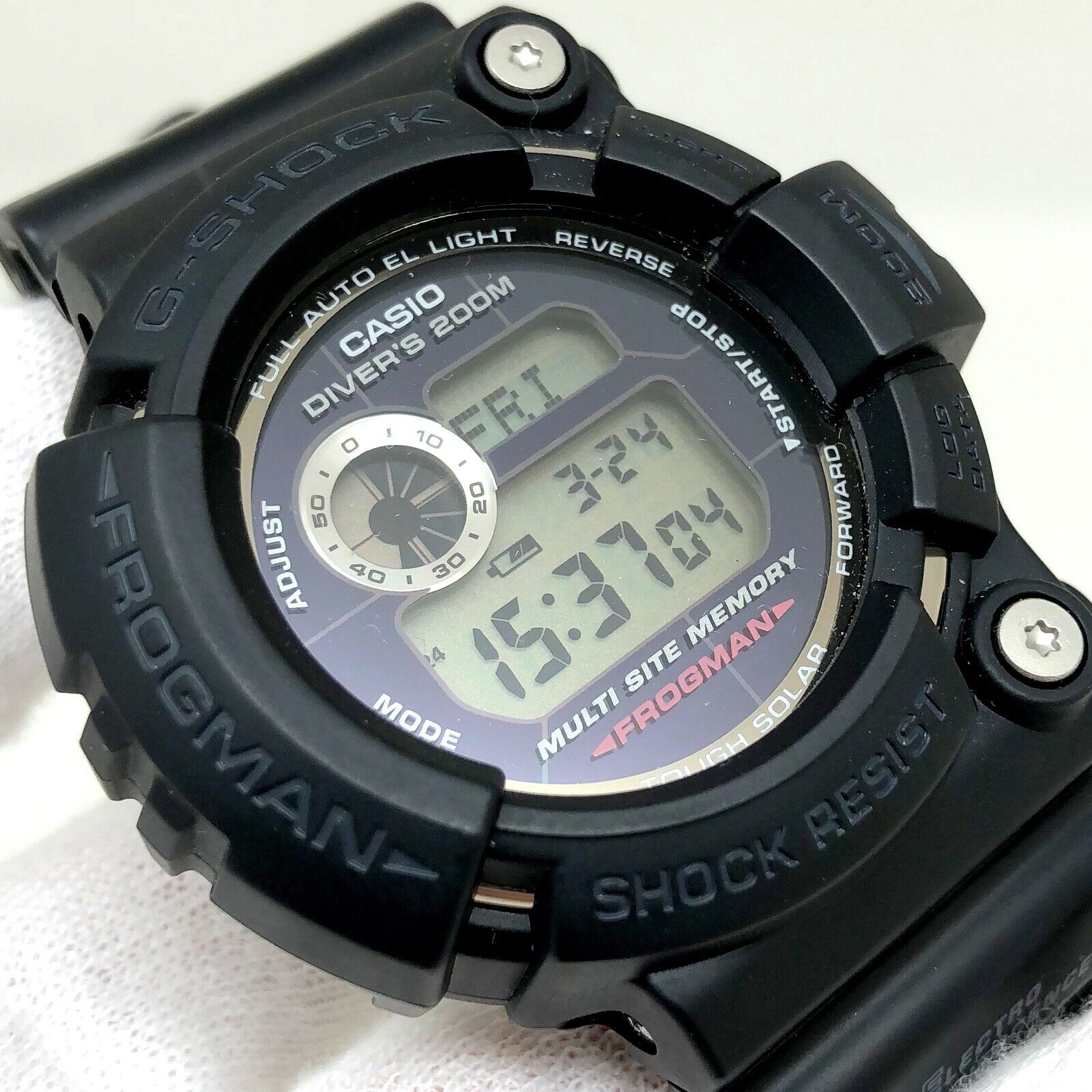 Casio Watch G-Shock Frogman Black Helios Digital GW-200BC-1 Used in Ja –  The Japan Pride