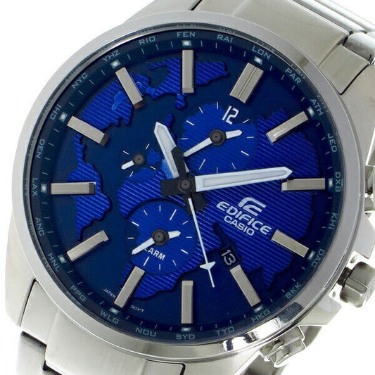 Casio Watch men's chronograph blue Edifice Used in Japan