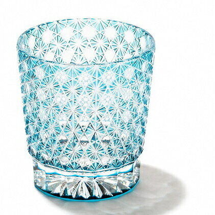 Edo Kiriko On The Rocks Glass Handmade by Skilled Craftsmen Japan