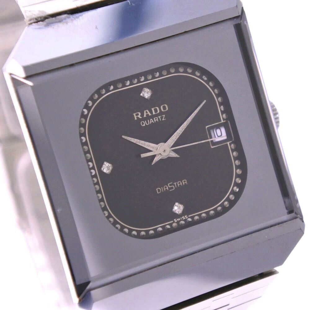 Rado DIASTAR 711.0067.3N watch SS quartz ladies black dial Used in Japan