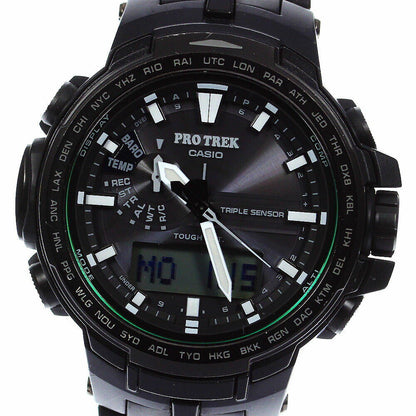 Casio Watch Protrek Solar Electric Wave Mens PRW-S6100Y Used in Japan