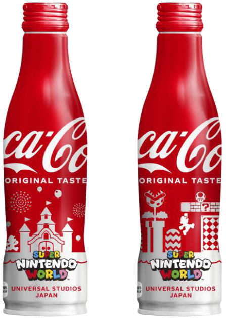 Coke Super Nintendo World Japan Limited cola empty bottles 4-piece set USJ