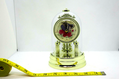 Disney Princess Premium Swing Dome Clock Gold Operation confirmed Used in Japan