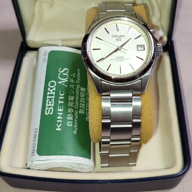 Mint Seiko watch Kinetic-AGS 5M42/5M43 Used in Japan