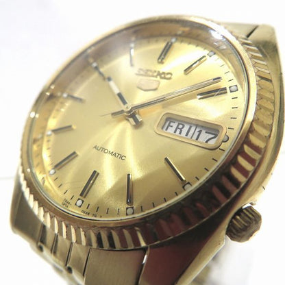 Rare Seiko 5 Watch 7S26-0500 Automatic Gold Dial men's Used in Japan