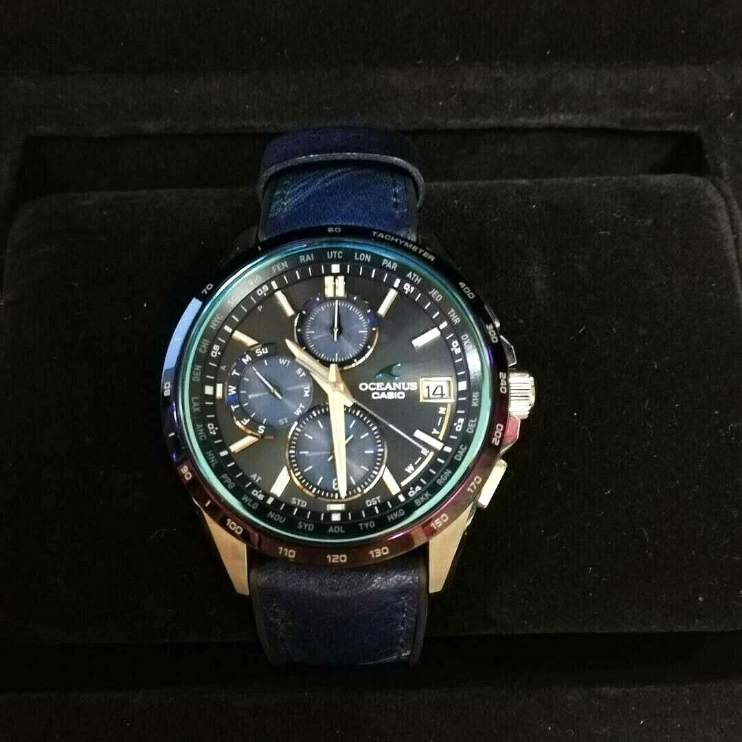 Mint CASIO Oceanus Japan Indigo Men's Watch Solar World Limited Edition 1000 JPN