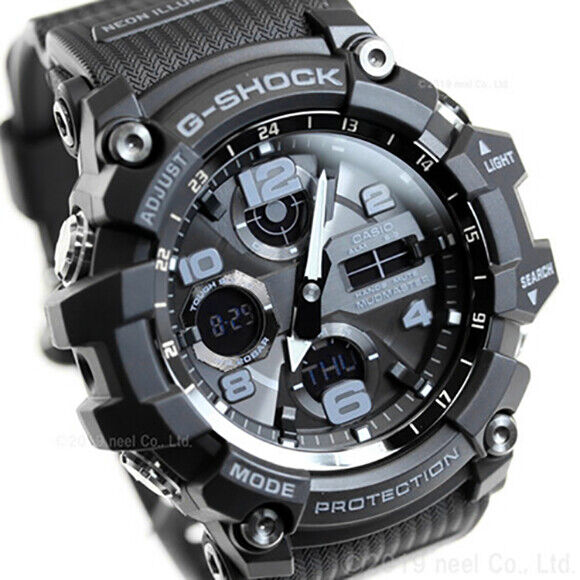 Mint CASIO Watch G-Shock Mudmaster Men's Radio Wave Solar GWG-100-1AJF Used