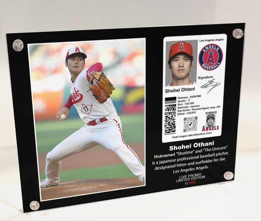 MLB Los Angeles Shohei Otani ID Card Frame Collection Used in Japan