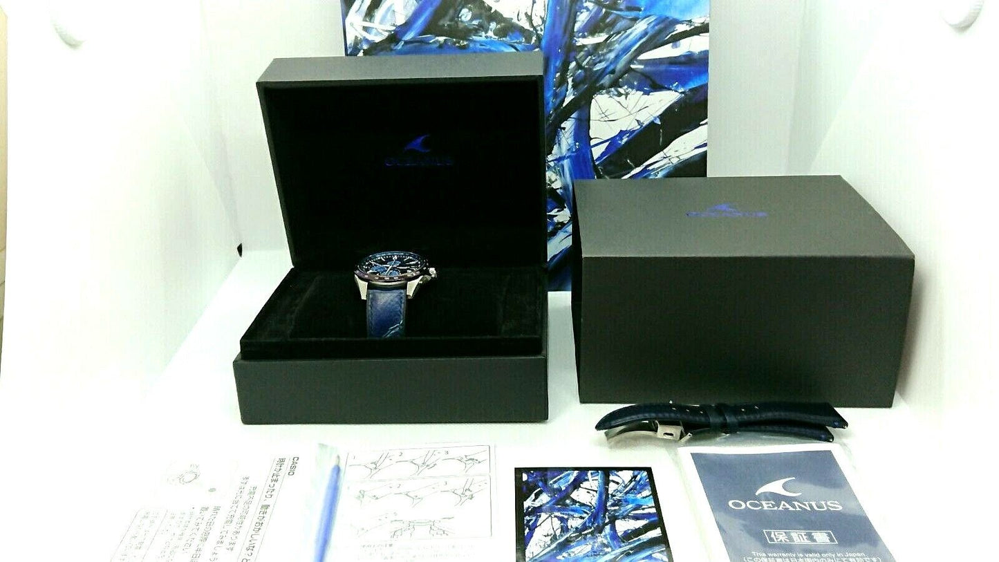 Mint CASIO Oceanus Japan Indigo Men's Watch Solar World Limited Edition 1000 JPN