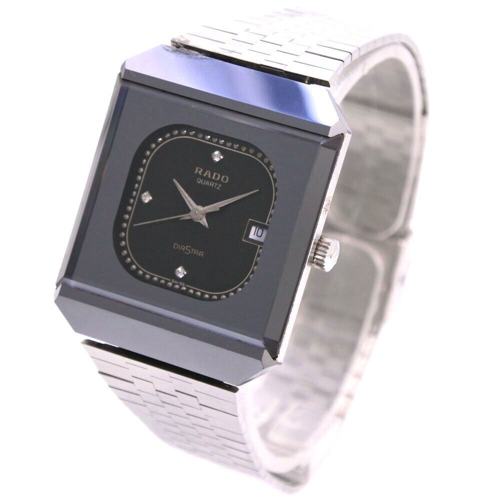 Rado DIASTAR 711.0067.3N watch SS quartz ladies black dial Used in Japan