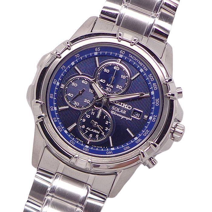 Near Mint Seiko Watch Chronograph Blue Dial SSC141P1 Men's Used in Japan