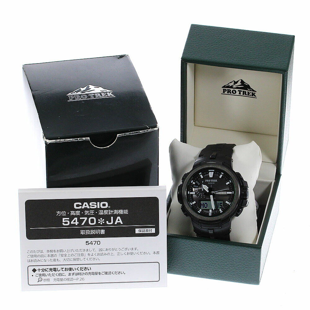 Casio Watch Protrek Solar Electric Wave Mens PRW-S6100Y Used in Japan