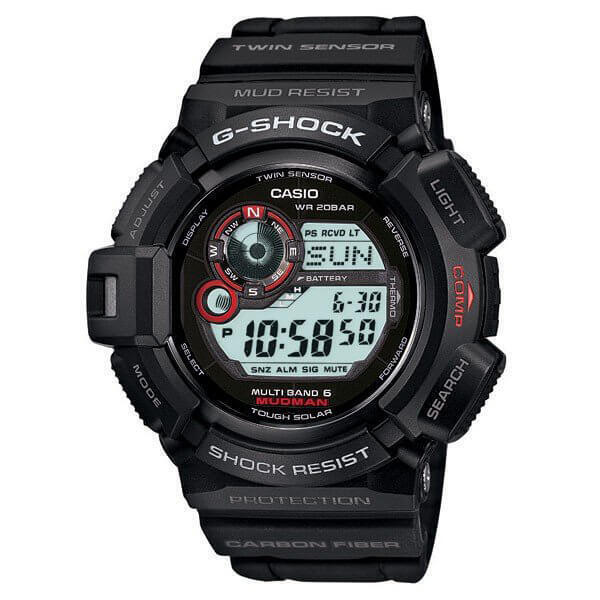 Near Mint Casio Watch G-SHOCK Master of G Solar Wave GW-9300-1JF Used in Japan