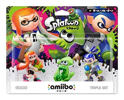 amiibo triple set [Girl/Squid/Boy] (Splatoon series) New From Japan