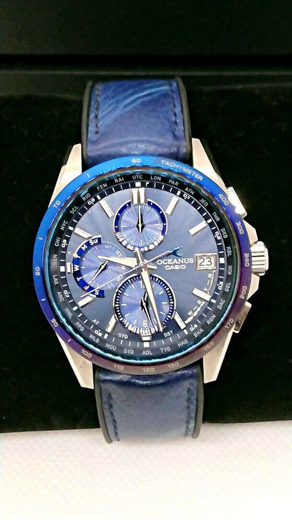 Mint CASIO Oceanus Japan Indigo Men's Watch Solar World Limited Edition 1000 JPN