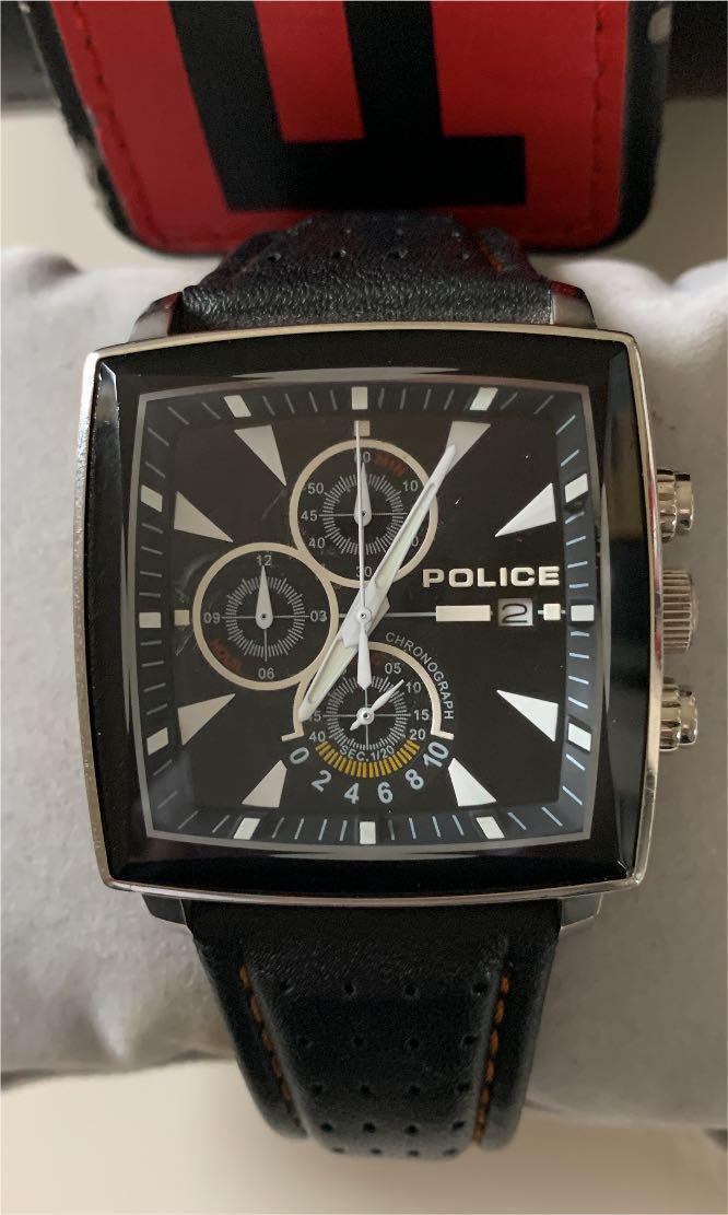 Police Watch Patrol Chronograph Quartz 11401JS-02 Used in Japan