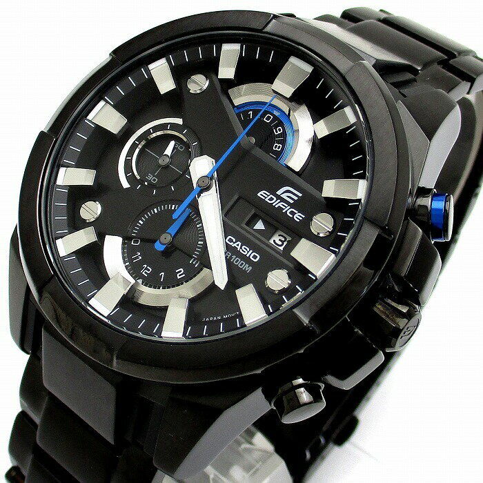 Casio Watch Edifice Race Lap Chronograph Men's Black Dial Used in Japan