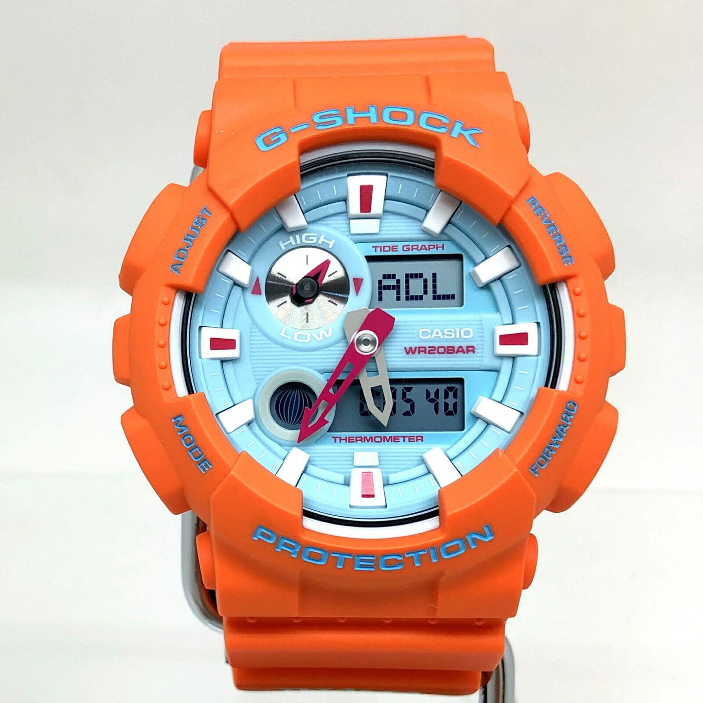 Casio Watch G-SHOCK × in4mation Quartz Orange GAX-100X-4AJR Used in Japan