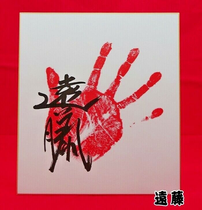 Japan Sumo Wrestler Handprint colored paper Made in Japan Free Shipping