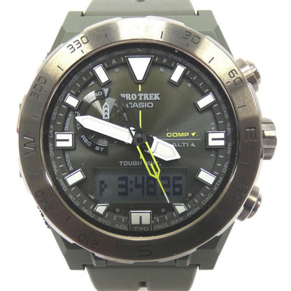 Casio Watch Protrek Climber Line Khaki Men's PRW-6800Y-3JF  Used in Japan