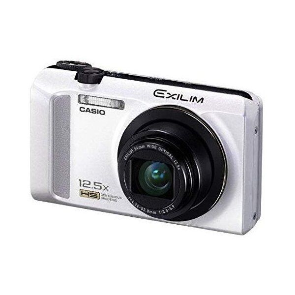 Casio EXILIM EX-ZR200 White EX-ZR200WE with SD card Used in Japan