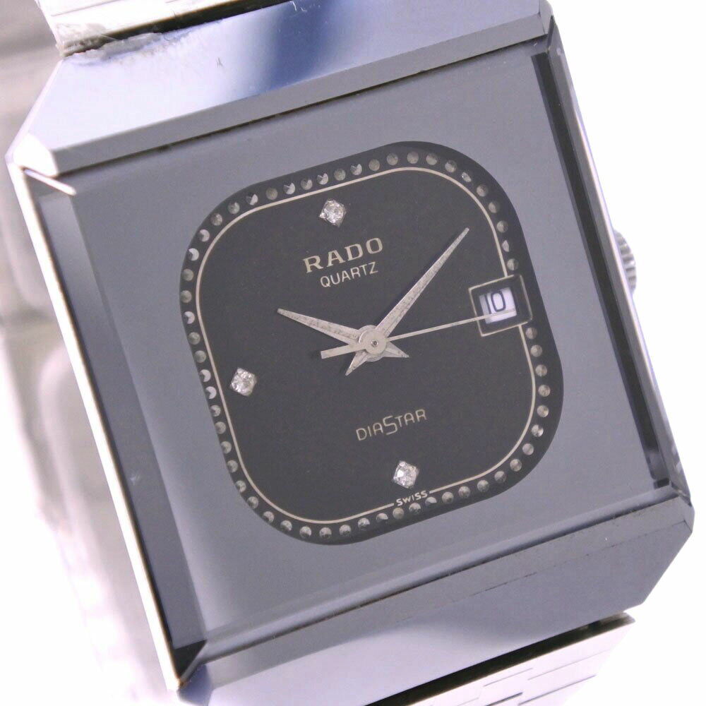 Rado Watch Diastar 711.0067.3N Quartz ladies black dial Used in Japan