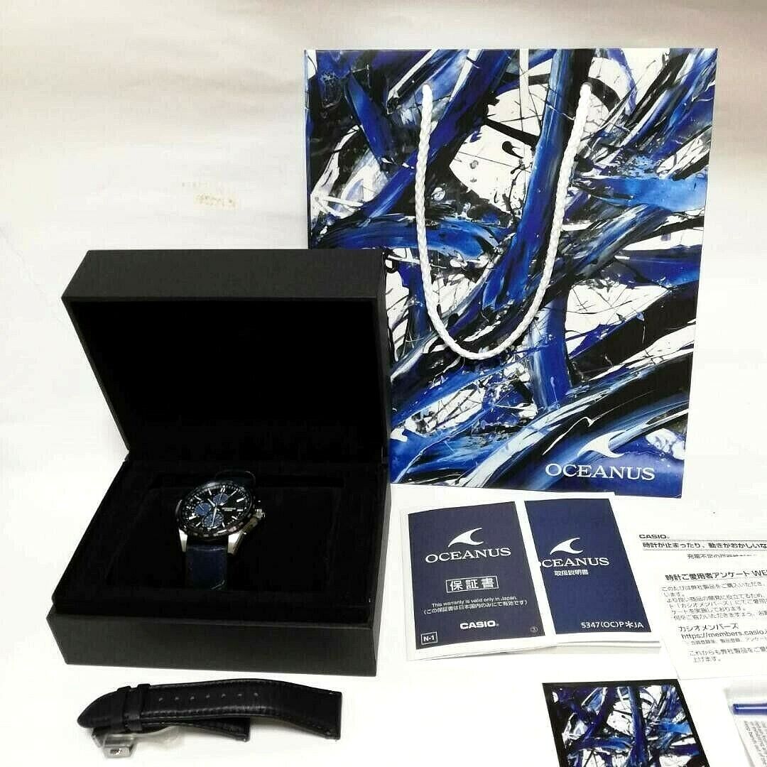 Mint CASIO Oceanus Japan Indigo Men's Watch Solar World Limited Edition 1000 JPN