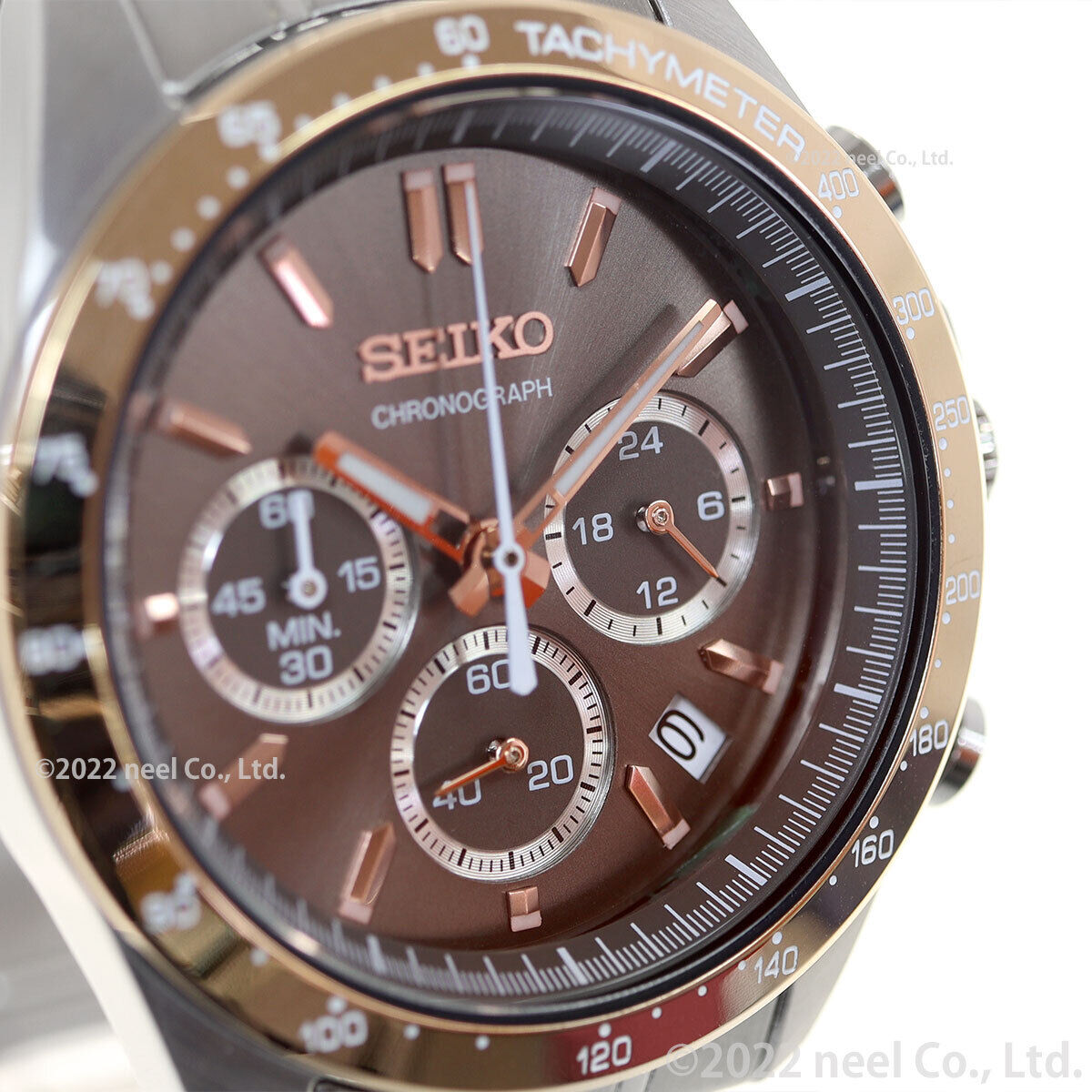 Near Mint Seiko Watch Chronograph Quartz SS SBTR026 Used in Japan