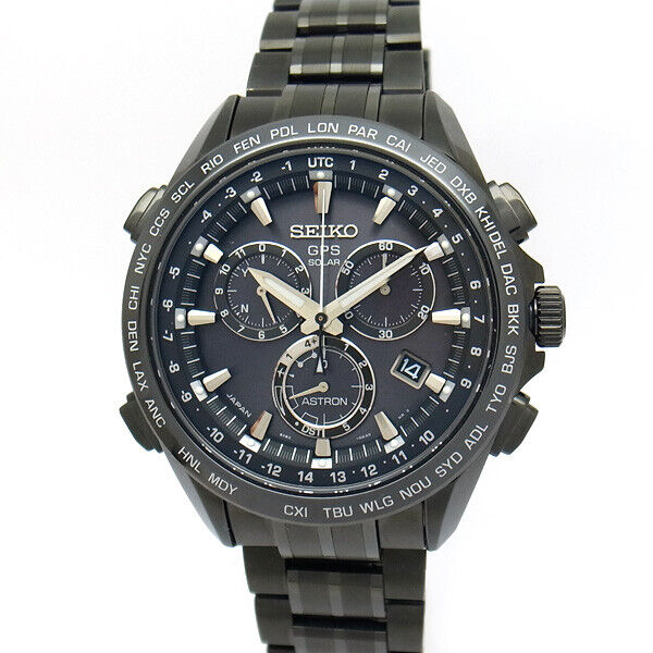 Seiko Astron Chronograph SBXB009 solar GPS satellite radio Used in Japan