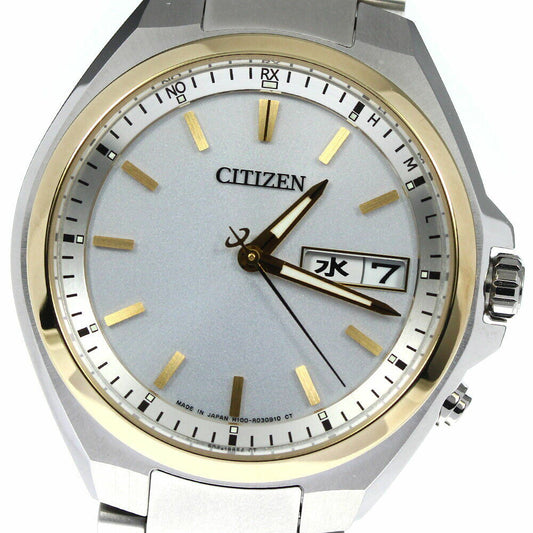 CITIZEN Watch ATTESSA Eco-Drive Solar Radio Wave H100-T021212 Used in Japan