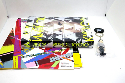 Rare ANDY WARHOL KYOTO Exhibition Official Book & Key Chain From Kyoto Japan