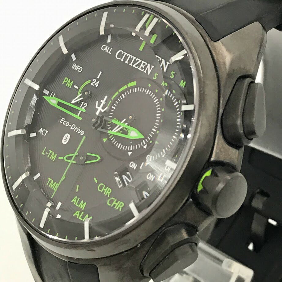 Citizen Watch Eco Drive Solar Bluetooth Dial Black W770-S115001 Used i –  The Japan Pride