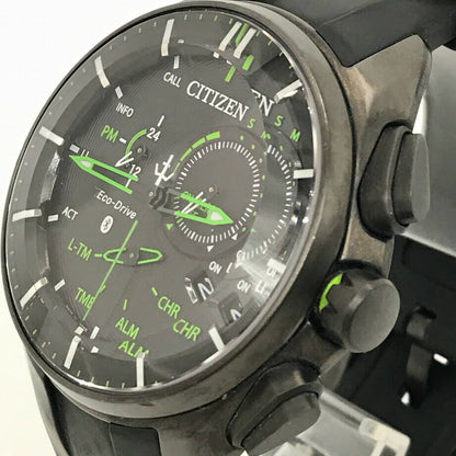 Citizen Watch Eco Drive Solar Bluetooth  Dial Black W770-S115001 Used in Japan