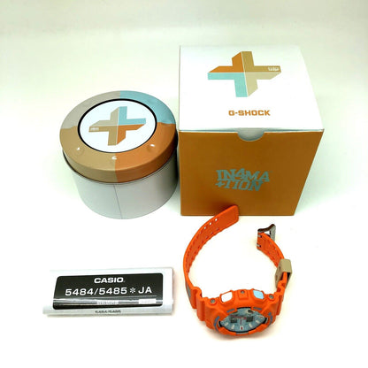 Casio Watch G-SHOCK × in4mation Quartz Orange GAX-100X-4AJR Used in Japan