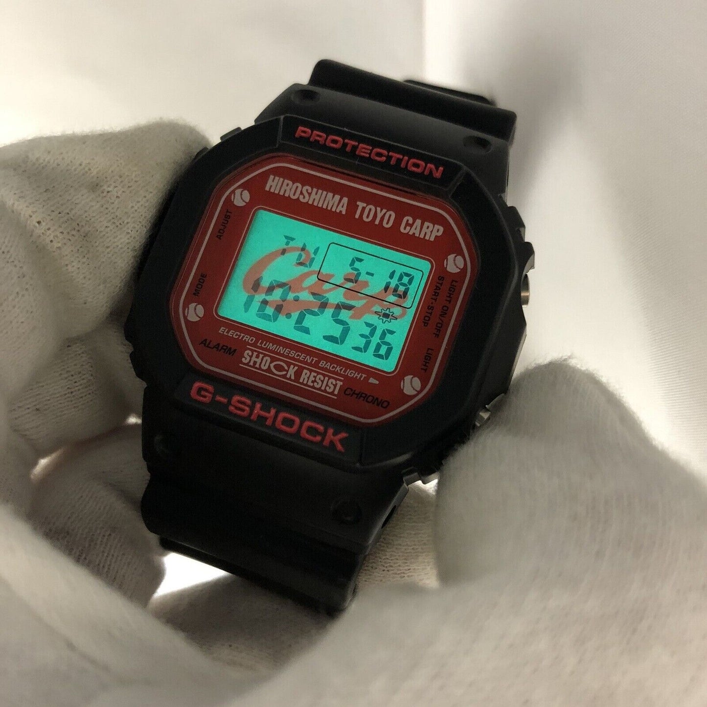 Casio Watch G-SHOCK Hiroshima Toyo Carp 2009 Limited DW-5600CARP-1JR Used