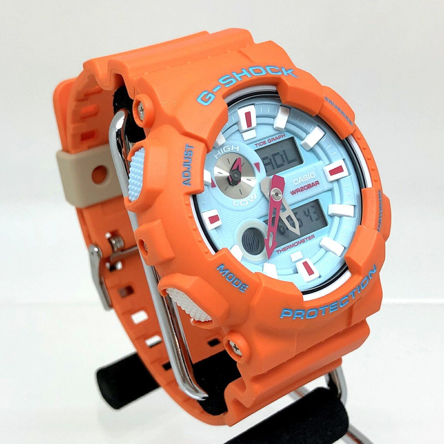 Casio Watch G-SHOCK × in4mation Quartz Orange GAX-100X-4AJR Used in Japan