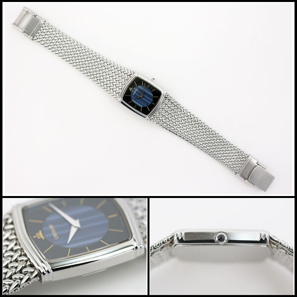 Rare Seiko Watch Credor  2F70-5390 ladies blue agate dial quartz Used in Japan