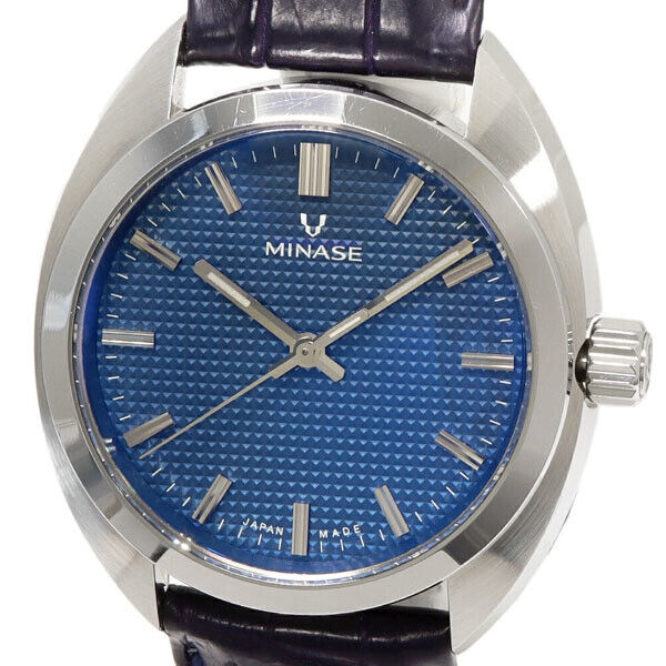 Rare Near Mint Minase Master Craft M3M3 Men's Blue Dial Used in Japan