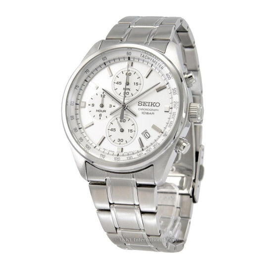 Near Mint Seiko Watch Quartz Chronograph White Dial SSB375P1 Men's Used in Japan