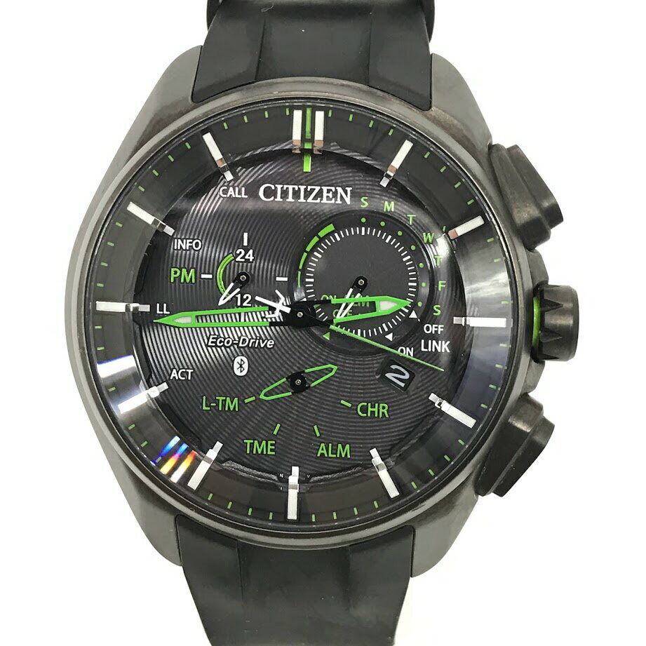 Citizen Watch Eco Drive Solar Bluetooth  Dial Black W770-S115001 Used in Japan